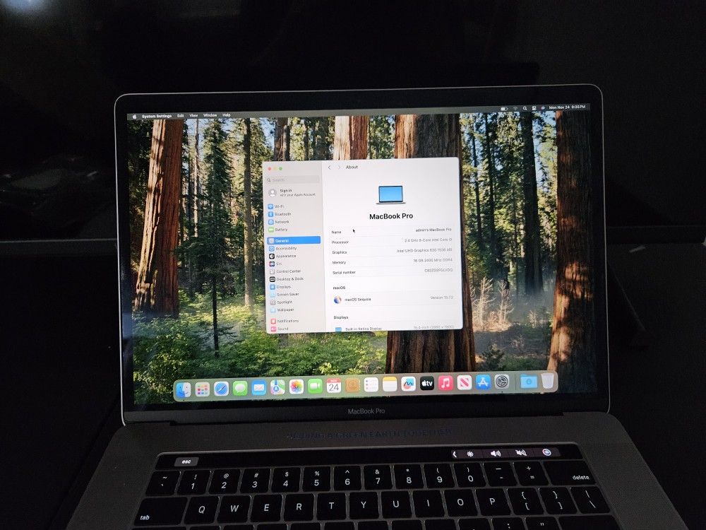 15.6" Mac Book Pro 2019 8Core I9 16G RAM 512G Storages For Sale