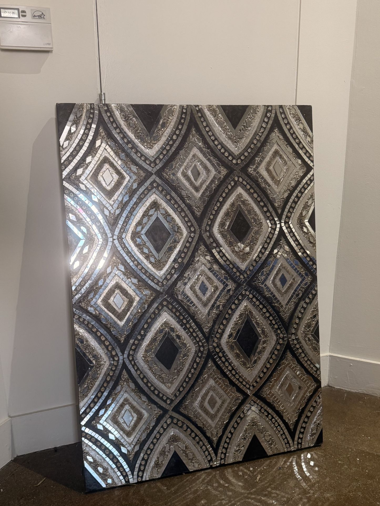 Beautiful wood glass mirror mosaic wall art