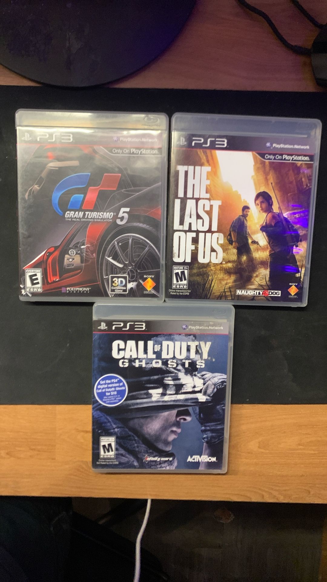 The Last Of Us, Call Of Duty Ghost, Gran Turismo 5