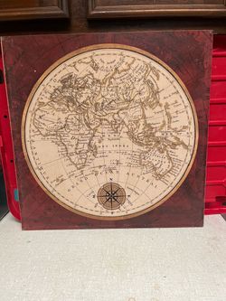 Vintage World Map Wall Art