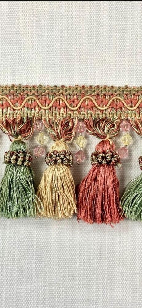 Tasseled embroidered trim