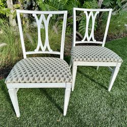 2 Hand Needlepointed Chairs