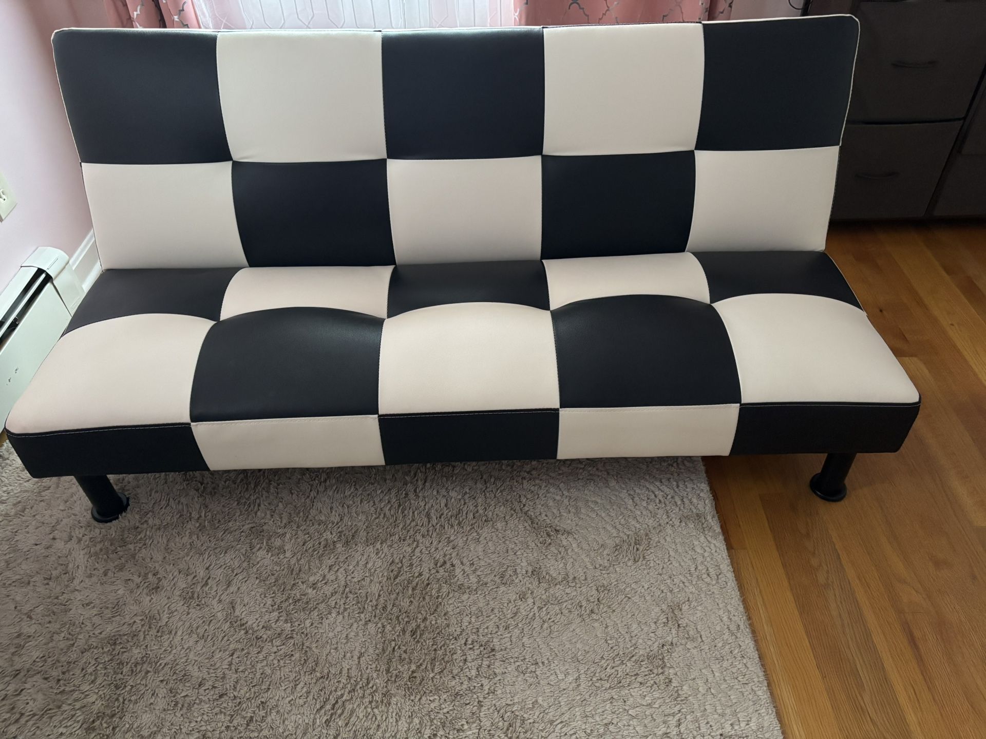Lambrecht 64'' Faux Leather Sleeper Sofa