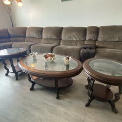 Set Of Coffee Table & Two Small Tables