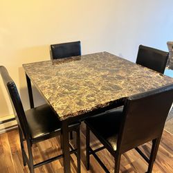 Bar Height Dining Table Set and Chairs