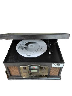 Crosley Cr2405c-e5 Brown Bookshelf Stereo with Speaker