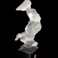 DESNA BOHEMIAN GLASS LOVERS GLASS FIGURINE