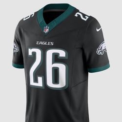 SAQUON BARKLEY NIKE PHILADELPHIA EAGLES MENS LARGE BLACK ALT LIMITED FOOTBALL JERSEY
