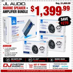 JL Audio Marine 6 Speaker Package M600/6 6-Ch Amplifier 3 x Sets 6 1/2" Coaxial Speakers M3-650X-S-GM Bundle 🚨 Payment Options Available 🚨 No Credit