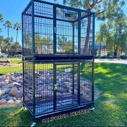 2-Brand-New 37” HD Dog Kennel Cage With Metal Floor 🐕 dimensions In Last Picture✅