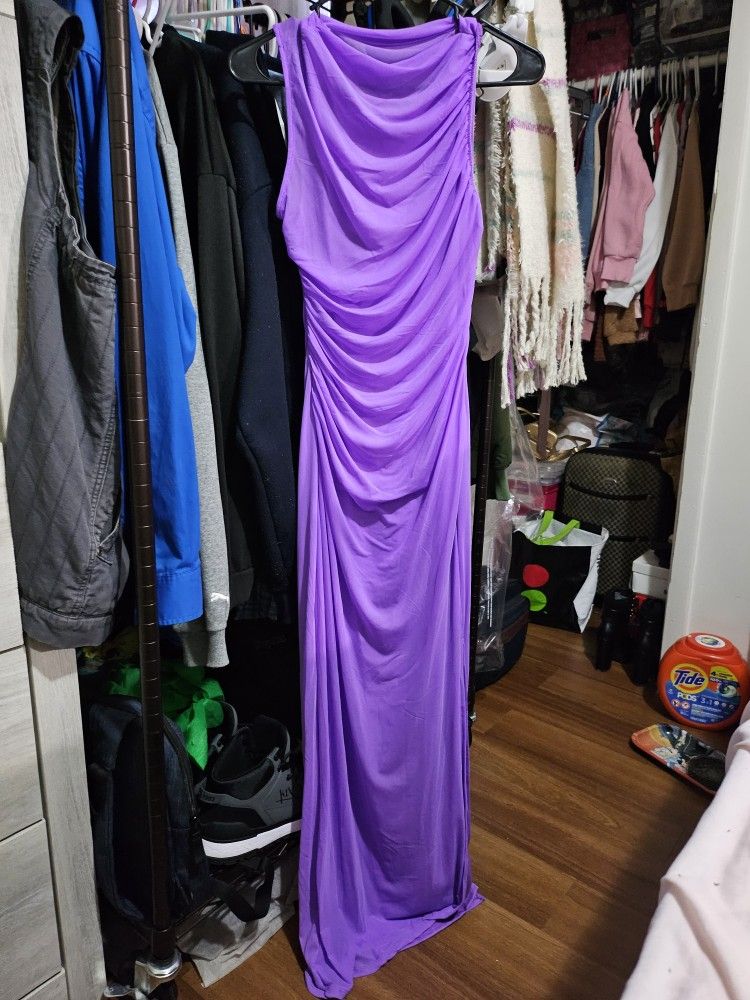 Purple Dress With Slit