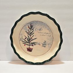 LOVELY 🎄VINTAGE 🎄Russ Berrie Holiday Ceramic Pie Plate Pan Christmas Noel Hand Painted 10"
$12 Firm Price 
🎄Hand-painted ceramic holiday pie plate 