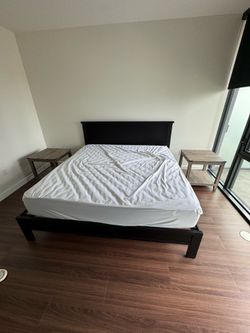 IKEA Malm king size bed with mattress $225