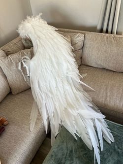 Large White Angel Wings Costume Accessory