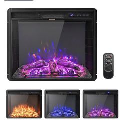 COSTWAY Electric Fireplace Insert 26-inch Wide