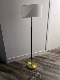Modern Floor Lamp with Gold Base