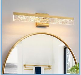 AIJIASI Gold Vanity Light - 24 Inch Modern Bathroom Light Fixture Over Mirror 18W 3000K Warm Lighting Dimmable LED Vanity Lights For Bathroom Restroom