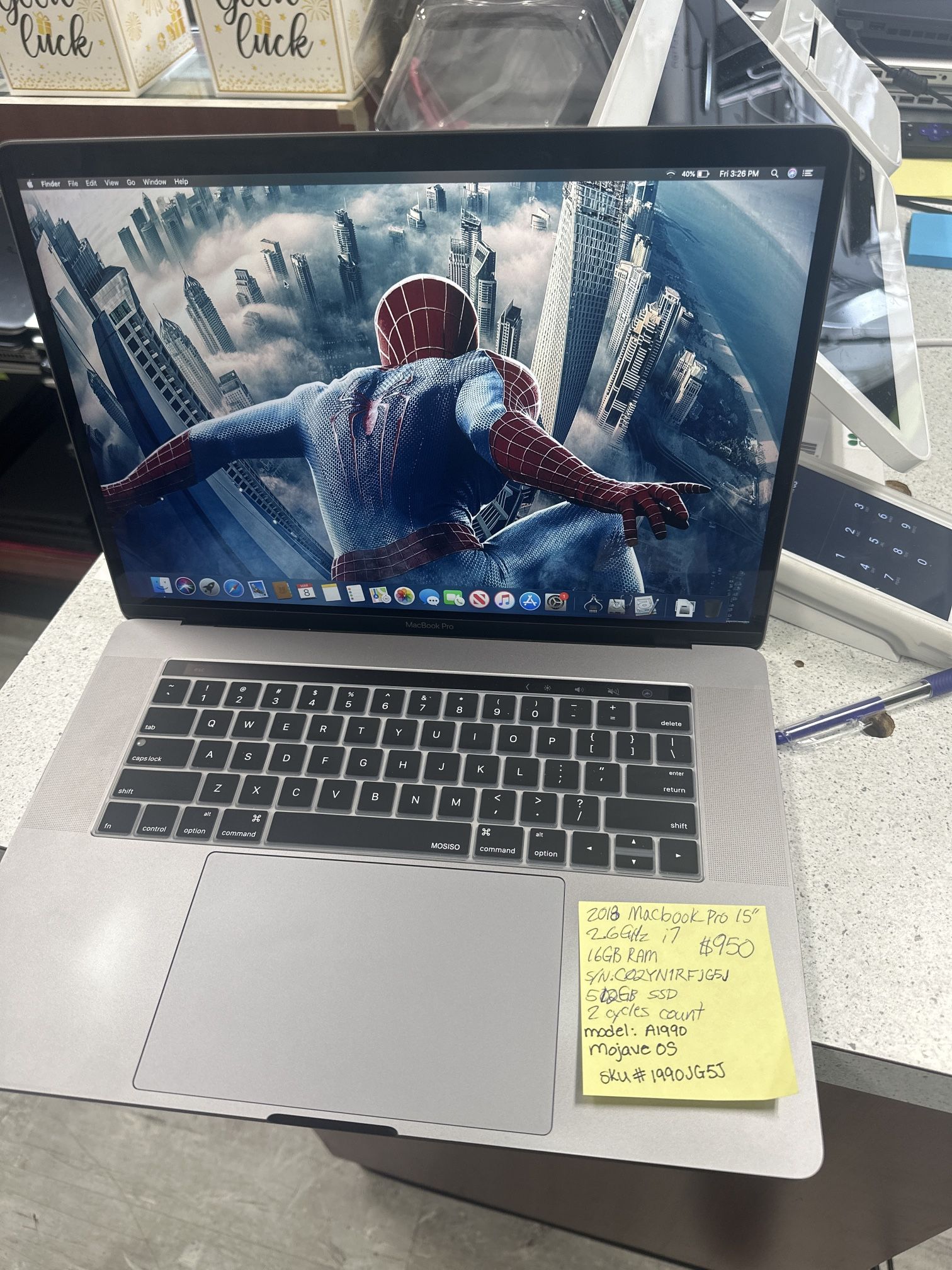 2018 Macbook Pro 16GB RAM 512GB SSD