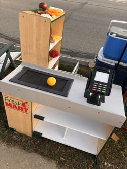 Very nice we’re home or daycare. Don’t miss this great deal comes with kids play fruit.