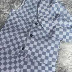 Conjunto De Cuadro Con Short, Chaleco Y Gorro 6Y