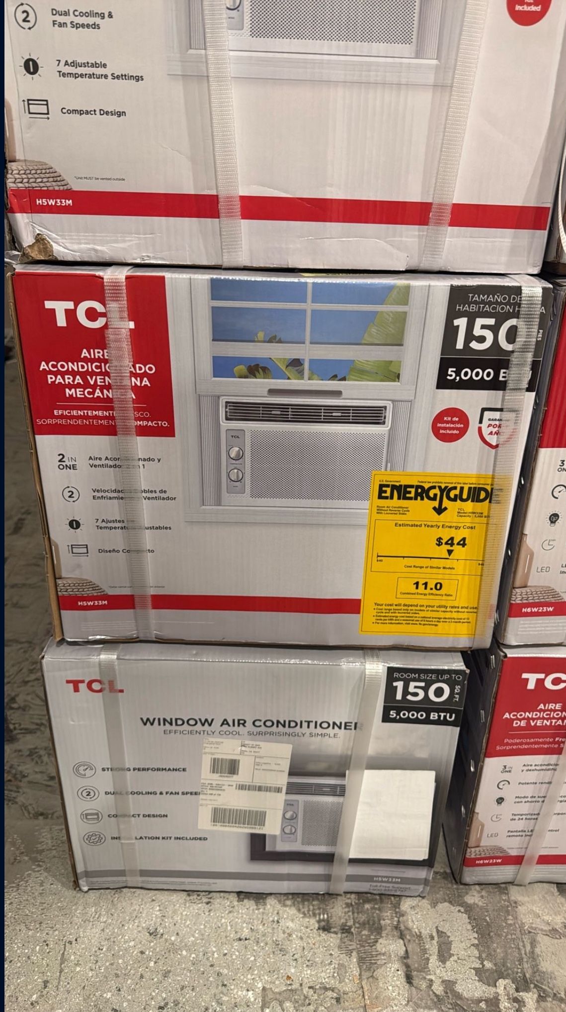 TCL 5,000 BTU 150 Sq Ft Window AC