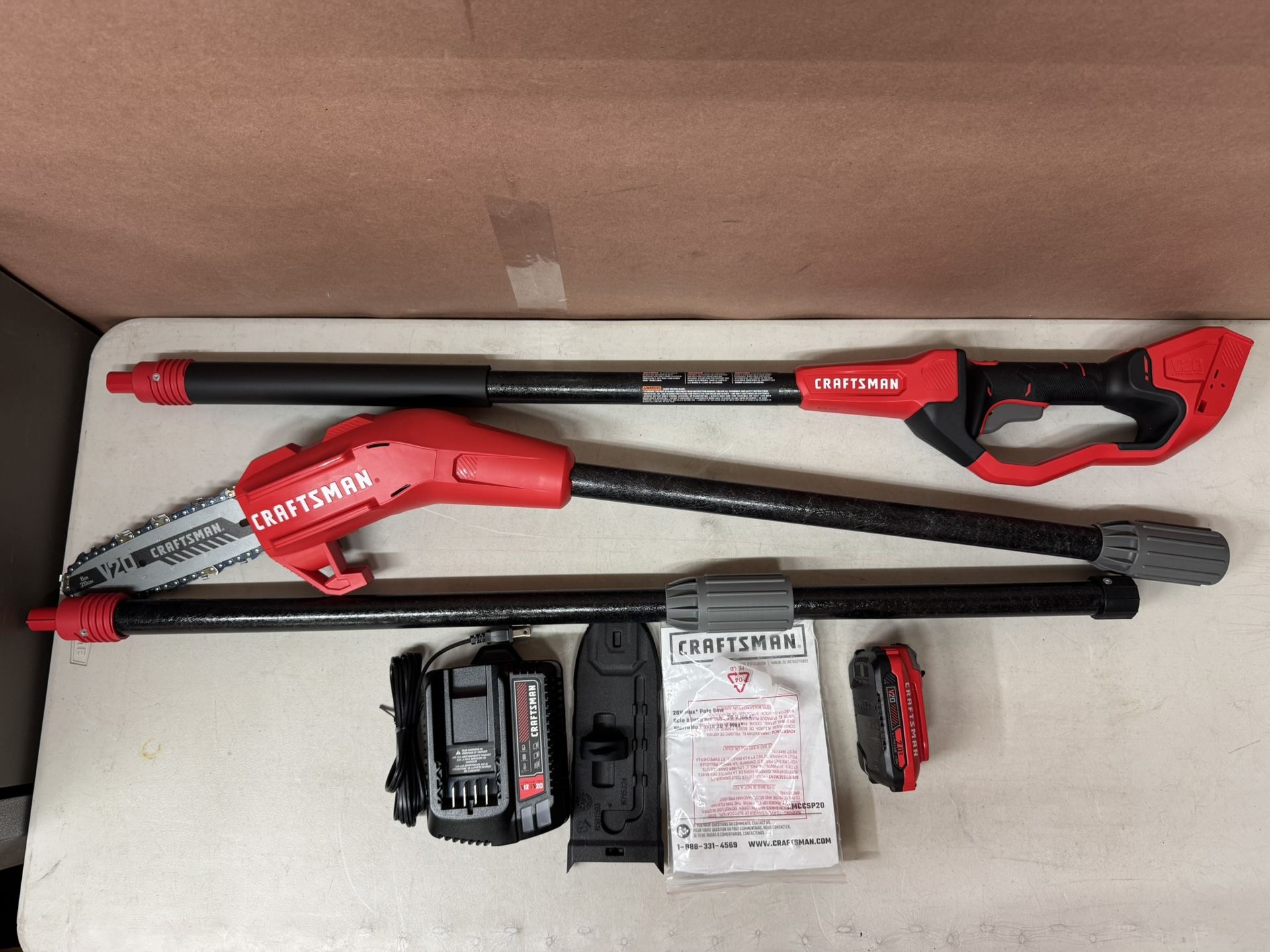 CRAFTSMAN V20 Brushless RP 20-volt max 8-in 2Ah Battery Pole Saw Battery & Charger Included