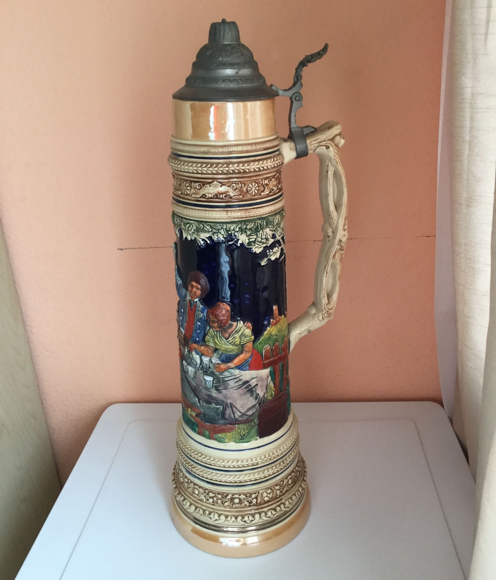 5 Liter Gerz German Beer Stein w/Lid #3666