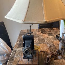 Antique Rustic Vintage Kodak Lamp 