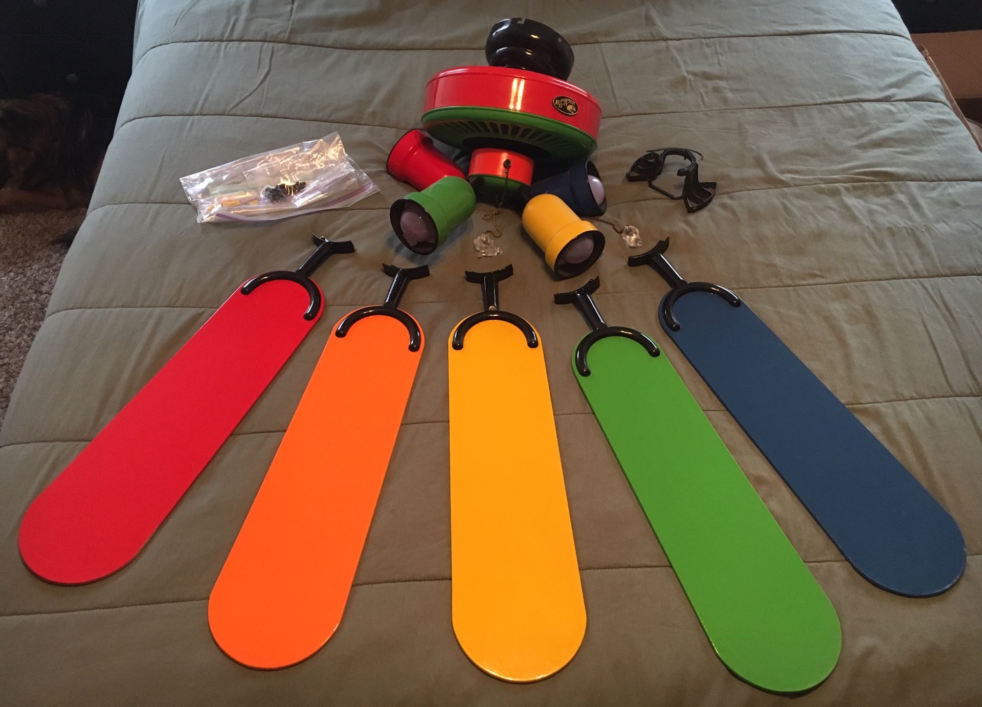 RARE Rainbow Ceiling Fan with Lights - Hampton Bay