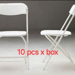 Party Folding Chairs Foldable Heavy-duty For Events New Box Of 10 Pieces.