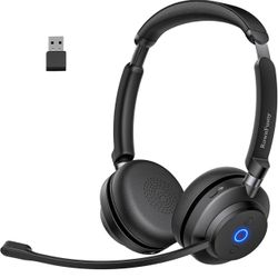 Wireless Headset with Mic for Work, Bluetooth 5.3, 