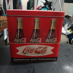 Vintage Coca Cola Mini Tin Lunch Box 