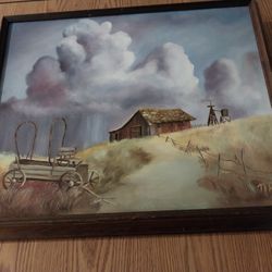 Vintage - Antique Painting Western Theme
