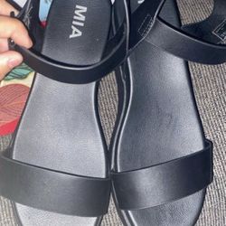 Black Sandals Size 7.5