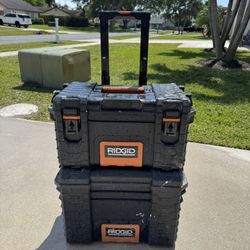 Rigid storage boxes with Makita tools