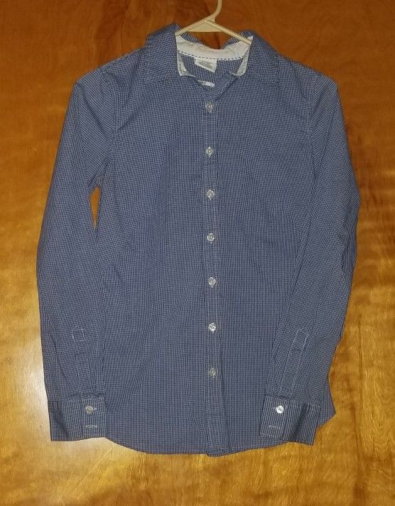 Men's Van Heusen Shirt X-Small Blue Long Sleeve Button Down Slim Fit