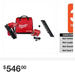 Milwaukee M18 2745-21 Nail Gun Kit BNIB
