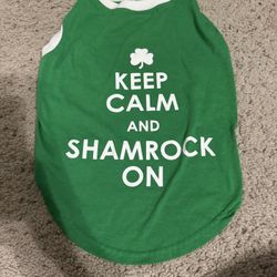 Top Paw Green Shamrock Dog Tee large 