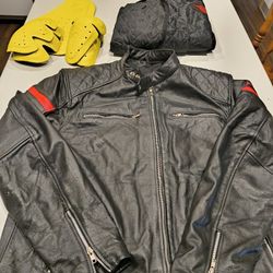 Alpha Gear Leather Armored Cycle Jacket