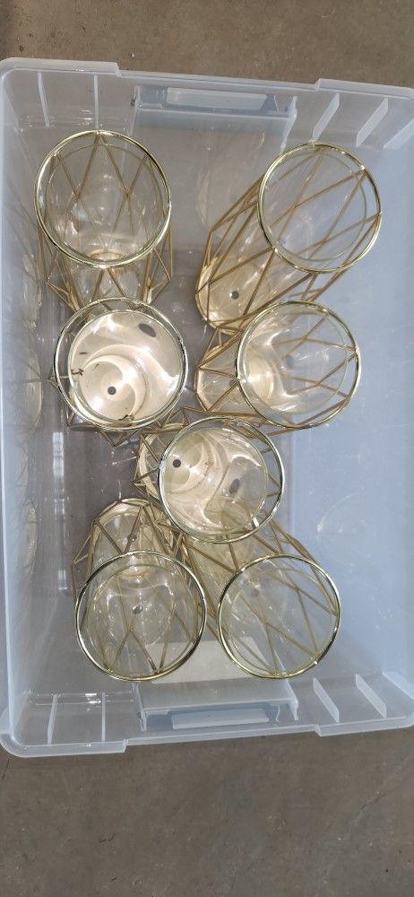Gold/Metal Glass Tube Holders