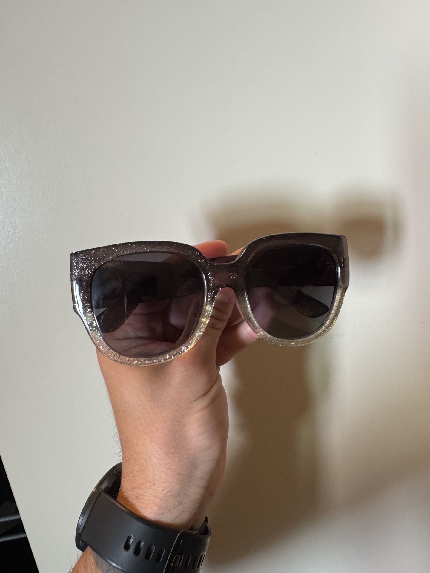 Gucci GG3836/F/S Glitter Brown Gradient Square Sunglasses 55mm Women’s