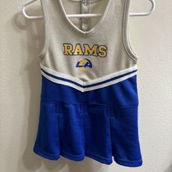 Los Angeles Rams Girls Toddler Cheer Captain Dress with Bloomers