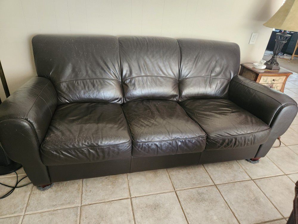Sofa -Brown Leather
