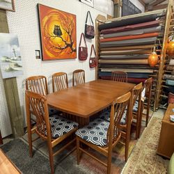 MCM Danish Teak Expanding Butterfly Dining Set