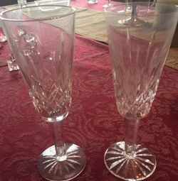 Two Waterford Crystal Champaign glasses