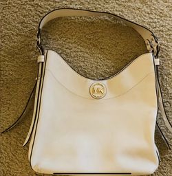 Authentic & Gorgeous Michael Kors MK Cream Hand Bag Purse - Lightly Used Like New