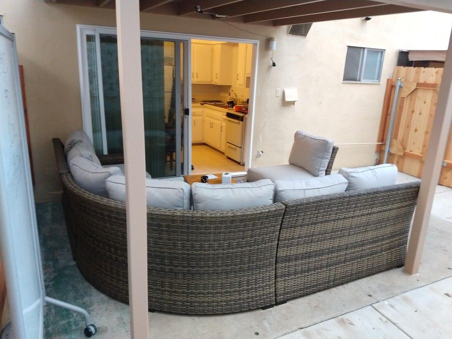 Patio Furniture Couch Wicker 6" Cushions