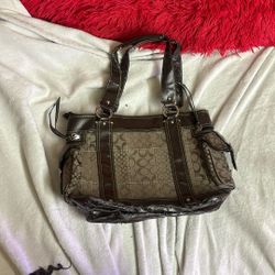 coach purse brown chipping on leather