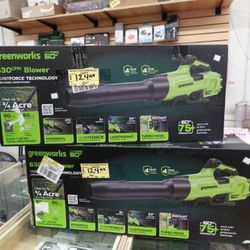 Greenworks 60V 630 CFM 170 MPH Leaf Blower w/ Battery & Charger