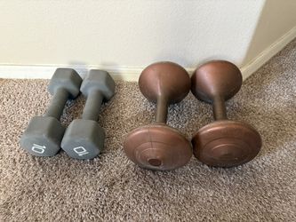 1 Pair Of 10 Lb Dumbbells (bronze)